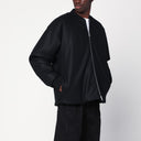 Giacca bomber nera in lana Jil Sander