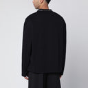 Jil Sander T-shirt nero a maniche lunghe con borchie