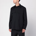 Camisa preta de lã Jil Sander com bolsos