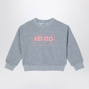 KENZO Grey cotton blend sweatshirt with logo