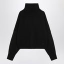 LouLou De Saison schwarzer Pullover aus Wolle und Kaschmir