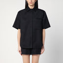 Camisa preta LouLou De Saison em viscose e linho