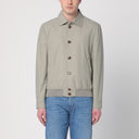 Brunello Cucinelli Khaki green bomber jacket in cotton blend