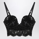 Dolce & Gabbana Dolce&Gabbana top bralette negro de satén de seda y encaje