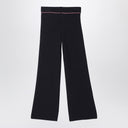 Off White Off-White™ Black ribbed trousers with logo
