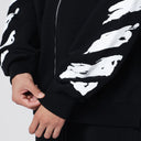 Felpa con cappuccio nera con zip Off White Off-White™ con stampa del logo