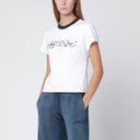 Camiseta blanca Off-White™ con logo azul bordado