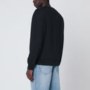 Felpa nera in cotone Maison Kitsuné