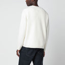 Кардиган Maison Kitsuné из экрю шерсти с интарсией в виде головы лисы