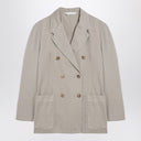 Palm Angels Beige double-breasted cotton jacket