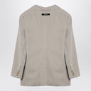 Palm Angels Beige double-breasted cotton jacket