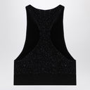 Palm Angels schwarzes Lurex-Top aus Viskosemischung