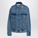 Palm Angels Jeansjacke mit Dschungel-Einsatz