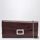 Cartera de charol violeta oscuro con cadena Belle Vivier de ROGER VIVIER