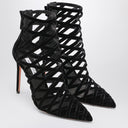 Aquazzura Schwarze perforierte Décolleté mit Reißverschluss