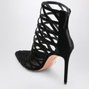 Aquazzura Schwarze perforierte Décolleté mit Reißverschluss
