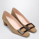 ROGER VIVIER Belle Vivier Tabak Wildleder Décolleté