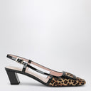 ROGER VIVIER Belle Vivier Leopardenmuster Ponyfell Slingback