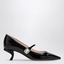 ROGER VIVIER Zapatos Mary Jane Virgule decolletés de charol negro