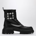 ROGER VIVIER Black leather lace-up boot