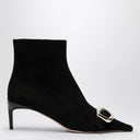 ROGER VIVIER Schwarze Viv Canard Wildleder Stiefeletten