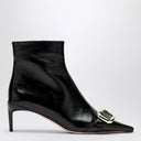 ROGER VIVIER Schwarze Viv Canard Leder Stiefeletten