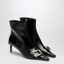 ROGER VIVIER Schwarze Viv Canard Leder Stiefeletten