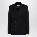 Maison Margiela schwarze zweireihige Jacke aus Wolle