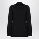 Chaqueta negra cruzada de lana de Maison Margiela