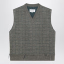 Maison Margiela Military green checked wool gilet