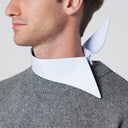 ياقة مدببة من القطن المخطط الأزرق من ميزون مارجييلا