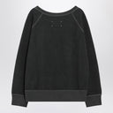 Maison Margiela Faded black sweatshirt in cotton with logo