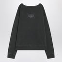 Maison Margiela Faded black sweatshirt with printed logo