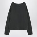 Maison Margiela Faded black sweatshirt with printed logo