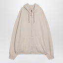 Sudadera con capucha oversize écru de Maison Margiela con logotipo numérico