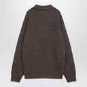 Maison Margiela Brown wool sweater with zip