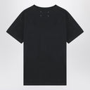 Maison Margiela Washed black T-shirt with embroidered logo