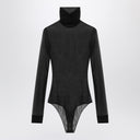 Body de cuello alto semitransparente negro de Maison Margiela