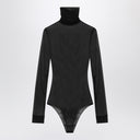 Body nero semi-trasparente a collo alto Maison Margiela