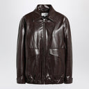 MM6 Maison Margiela Burgundy faux leather jacket