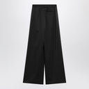 Pantalones palazzo de satén negro MM6 Maison Margiela