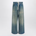MM6 Maison Margiela Wide-leg washed blue jeans