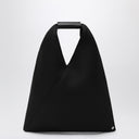 Bolsa pequena preta japonesa MM6 Maison Margiela em malha