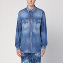 Camicia di jeans lavata blu Dsquared2