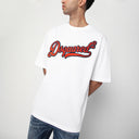 T-shirt bianca Dsquared2 con ricamo del logo