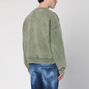 Felpa verde lavata Dsquared2 con logo
