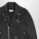 MM6 Maison Margiela Black washed-effect biker jacket