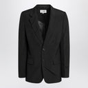 Chaqueta negra de mezcla de lana MM6 Maison Margiela