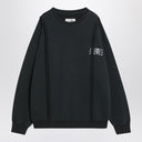 Sudadera negra de algodón con logotipo numérico de MM6 Maison Margiela
