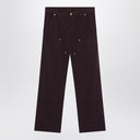 Pantalones de algodón burdeos MM6 Maison Margiela
